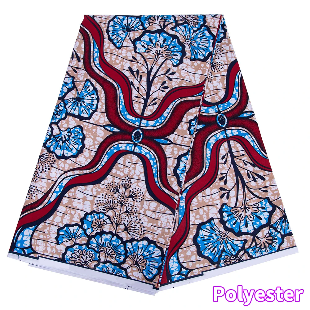 Ankara Afrikanische Drucke Batik Pagne Echtwachsstoff Afrika Nähen Hochzeitskleid Bastelmaterial 100 % Polyester Tissu A-5