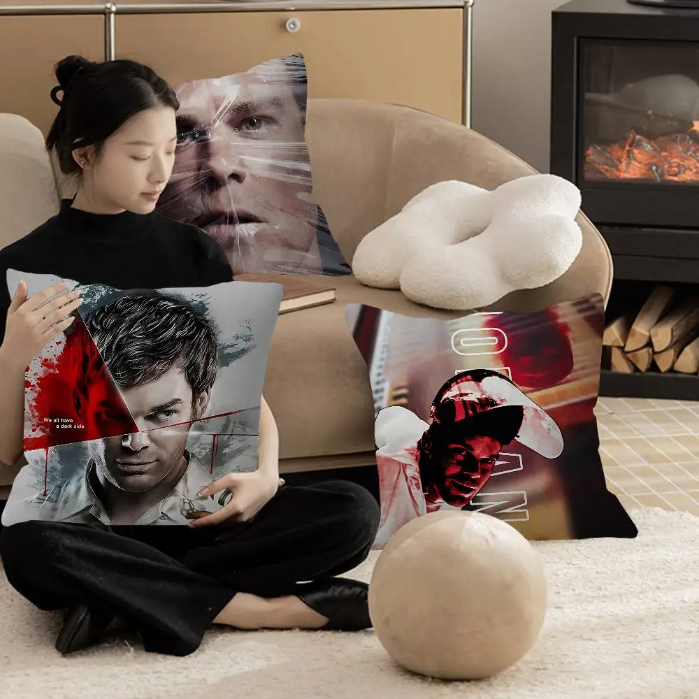 

Dexter Poster American Classic Horror TV Show Print Stitch Lucky Dragon Pillow Cover Sofa Cushion Cover Home Room Decoration