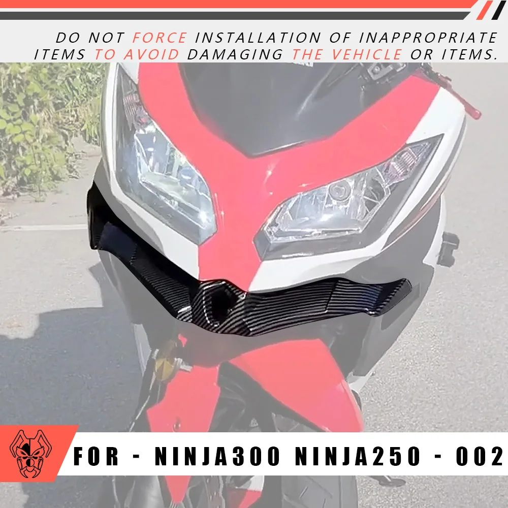 

MTKRACING For KAWASAKI NINJA300 /250 2013-2017 Motorcycle Front Beak Fairing Wing Aerodynamic Winglet Lower Cover Protection