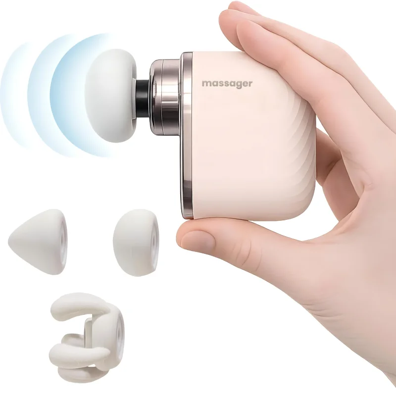 3 in 1 Mini Massage Gun Deep Tissue Percussion Body Muscle Relax Massager Gun Portable Pocket Fascia Gun for Gym Travel Office