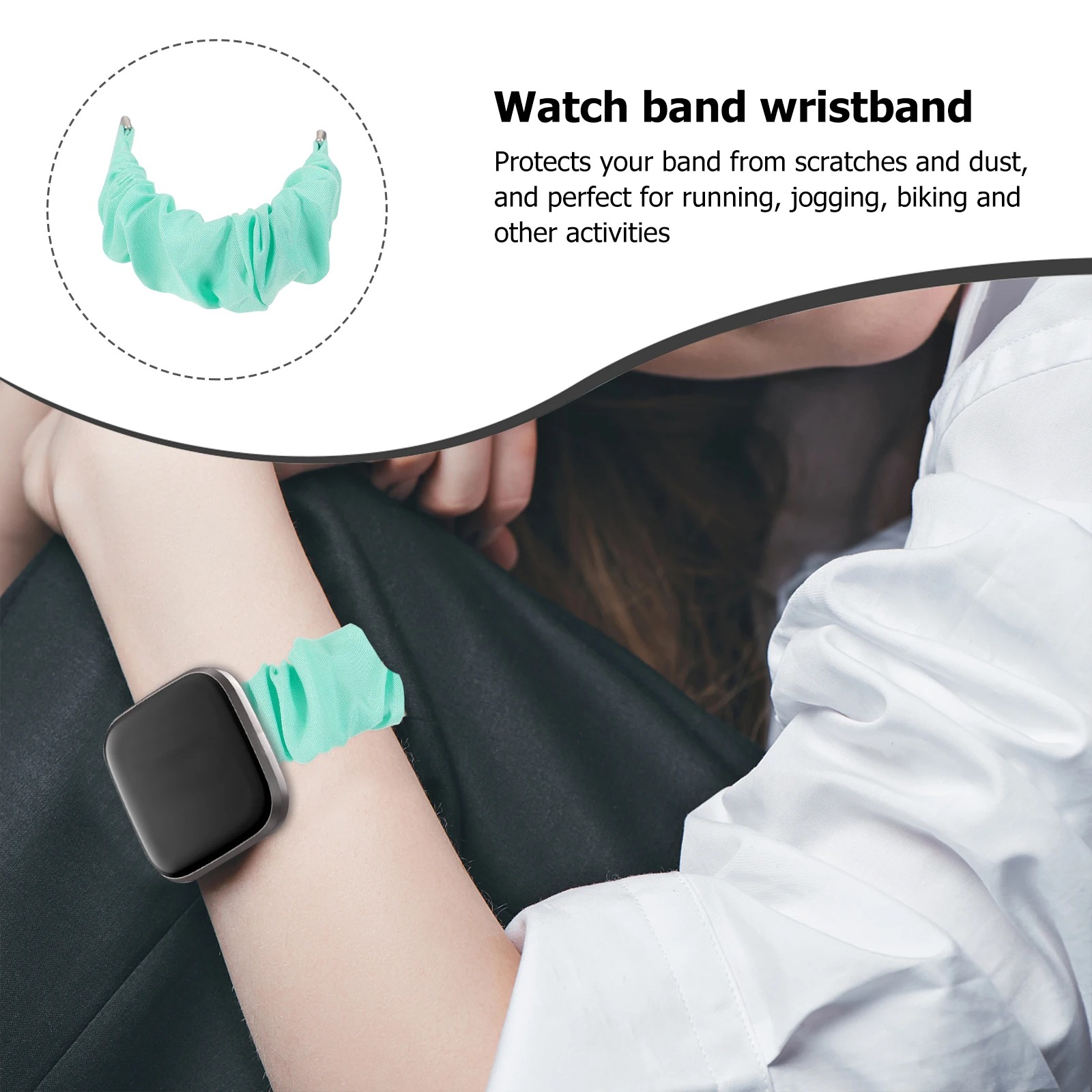 

1pc Watch Band Comfortable Cloth Wrist Strap For 3 Adjustable Pure Color Soft Replacement Band Gift