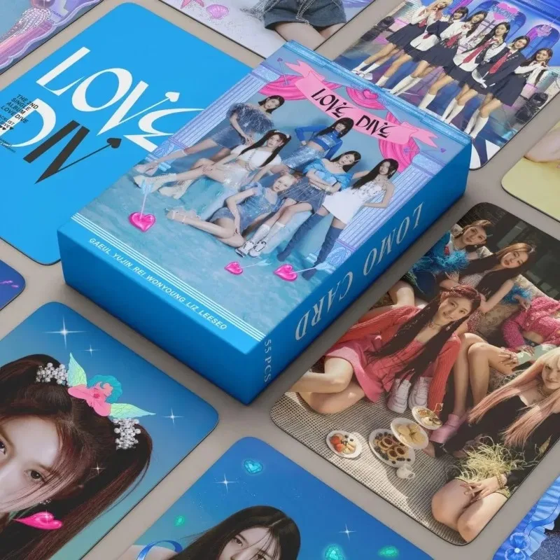 

55 шт./компл. популярные карты Kpop Wonyoung Lomo Ive Rei Members Leeseo Yujin LIZ I AM Heya 아이브 뷰ブ Подарок фанатам Подарки на день рождения