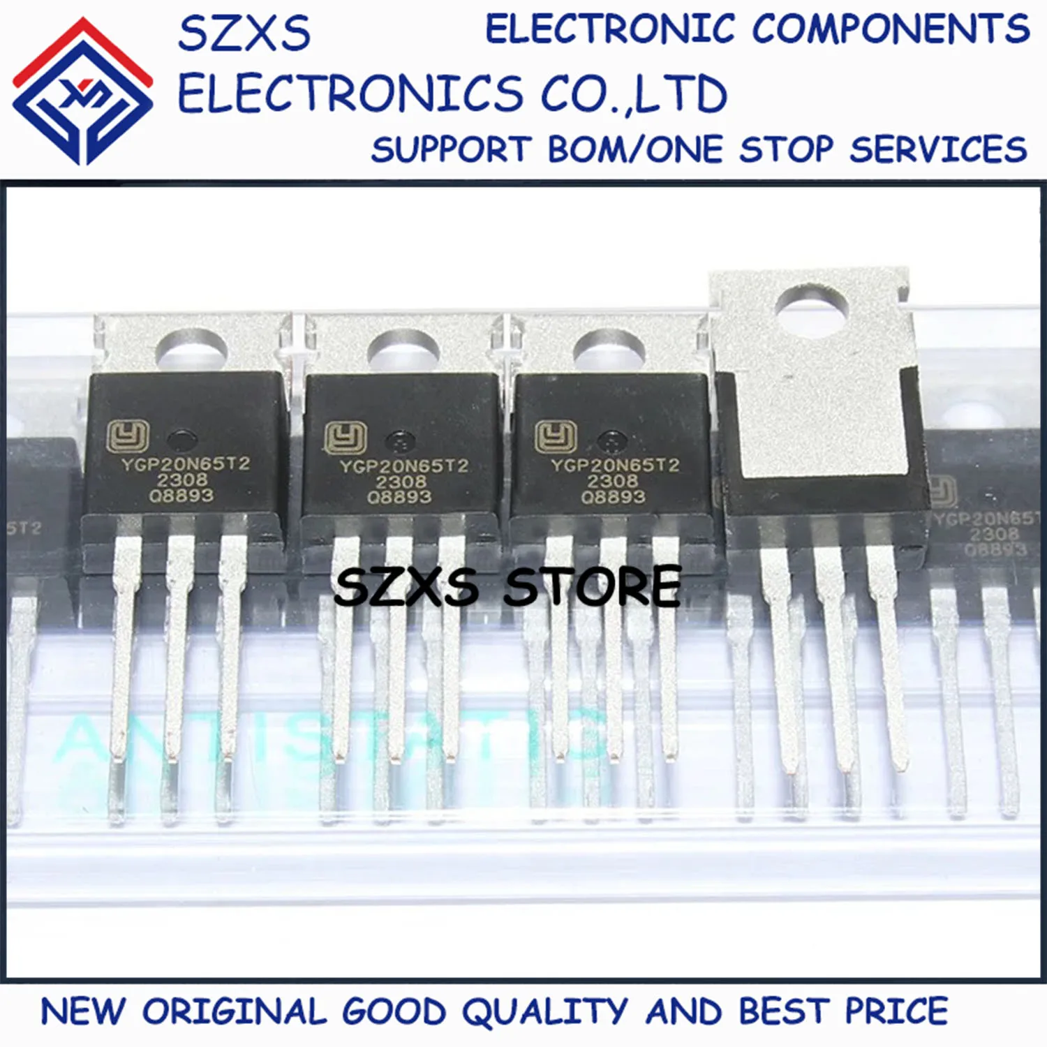 Novo original 10 peças ygp20n65t2 to-220 650v 20a igbt transistor de efeito de campo em estoque componentes eletrônicos de boa qualidade