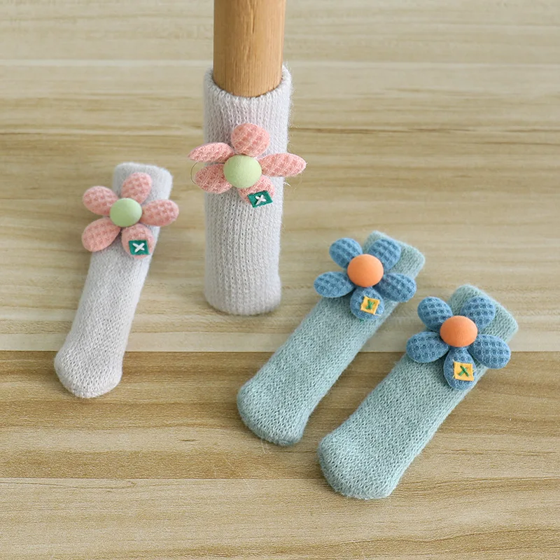 4PCS Door Handle Gloves Silent Durable Table Leg Foot Mat Chair Stool Legs Protective Covers Furniture Floor Protectors