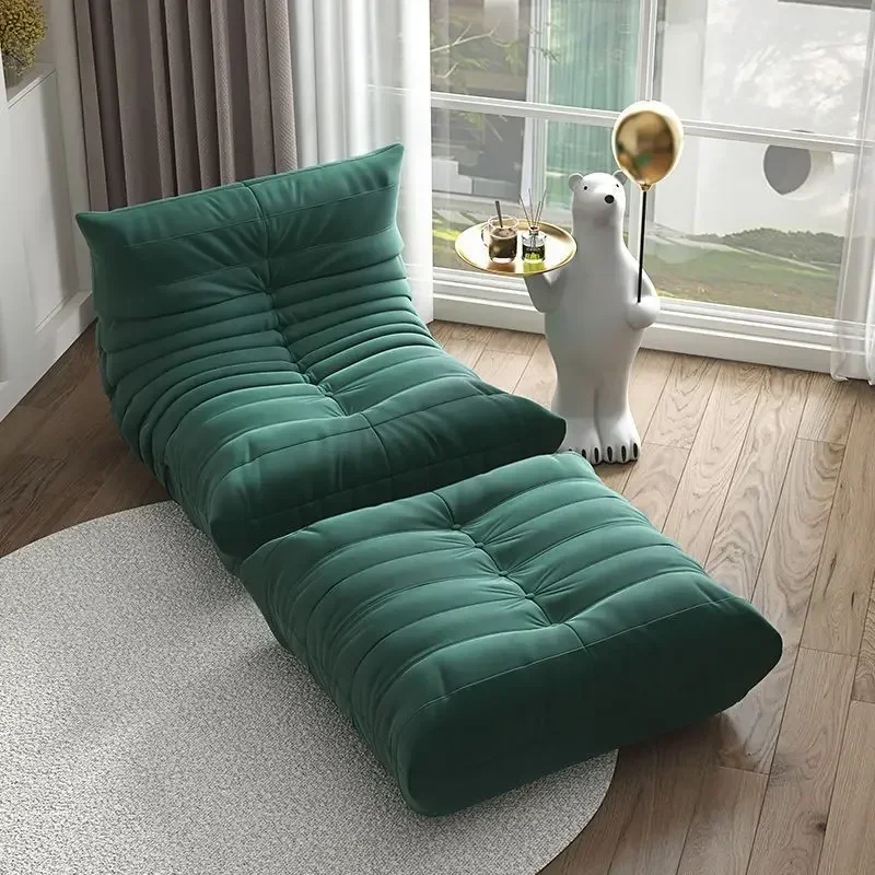 Lazy Floor Sofa Bedroom Single Person Sofa Living Room Suede Chair Bean Bag Chair for Adults Fireside Chair Caterpillar Couches