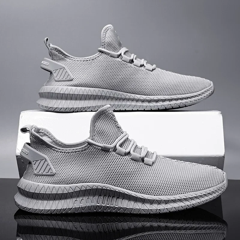 YRZL Breathable Men Casual Running Shoes Lightweight Outdoor Male Walking Shoes Comfortable Big Size Anti-slip Mens Sneakers