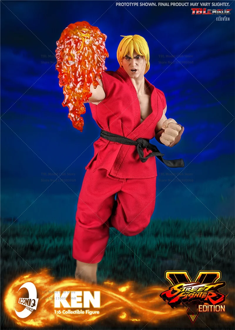 Iconiq Studio Capcom IQGS-04 1/6 Scale Ken Masters ญี่ปุ่นคลาสสิก Street Fighting เกม 12 นิ้วชุด Action Figure ทหาร