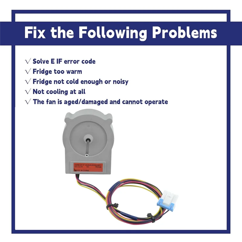BAAG-EAU63923601 محرك مروحة مكثف للثلاجة لثلاجة هاير استبدال LFXS26596S PS12383669 EAP12383669 تيار مستمر 12 فولت