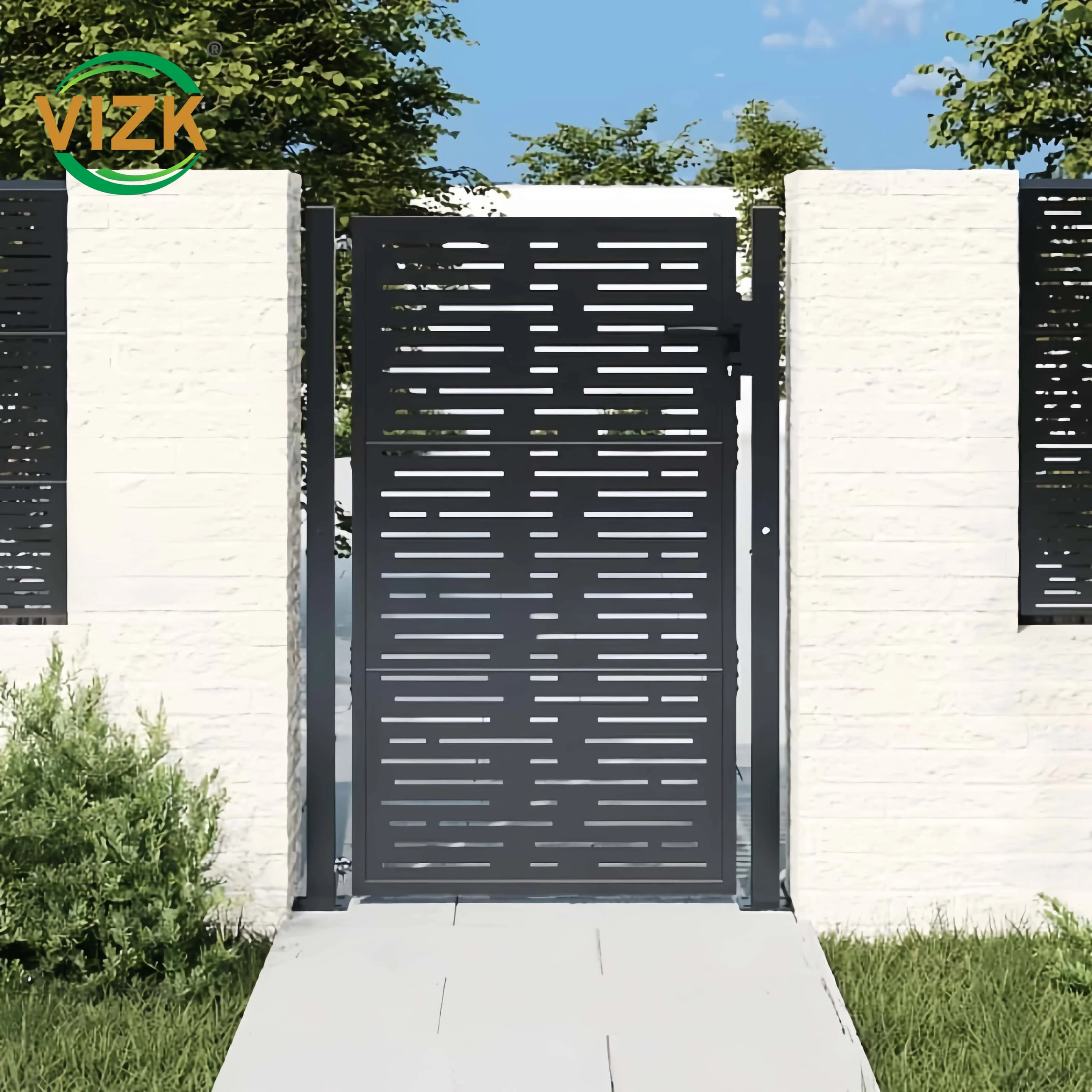 Smart  Ready Aluminium Entry Gate for Modern Home Courtyard Walkway Outdoor Security Access