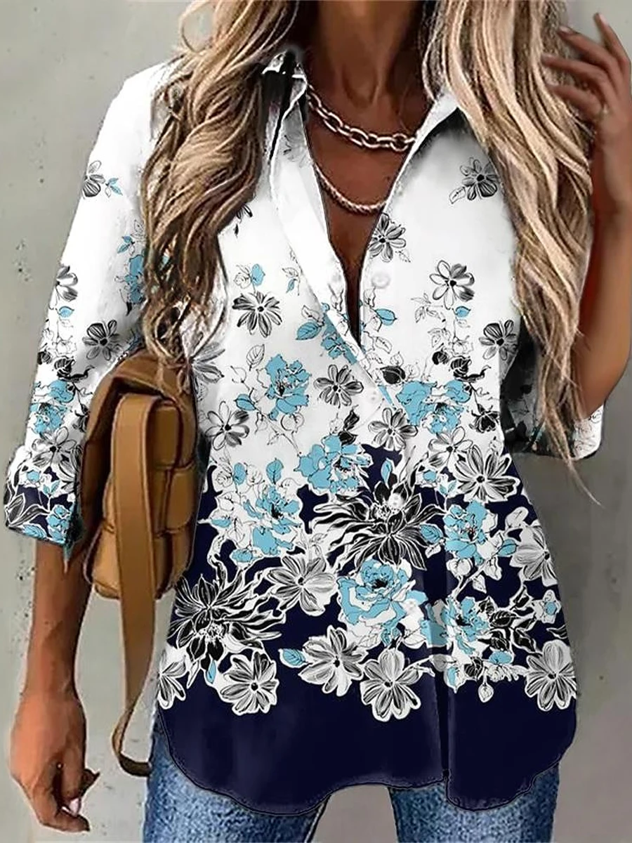 Fashion women shirt Loose long-sleeved shirt women Elegant spring and autumn women tops