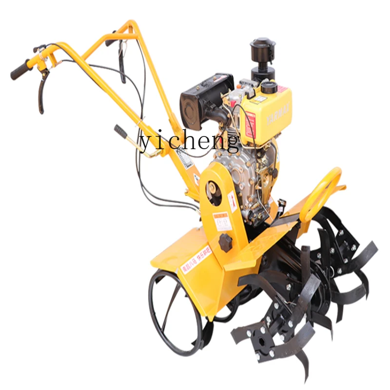 ZC Gasoline Diesel Four-Wheel Drive Mini-Tiller Small Agricultural Cultivation Machine Paddy Field Dry Land Rotary Tiller