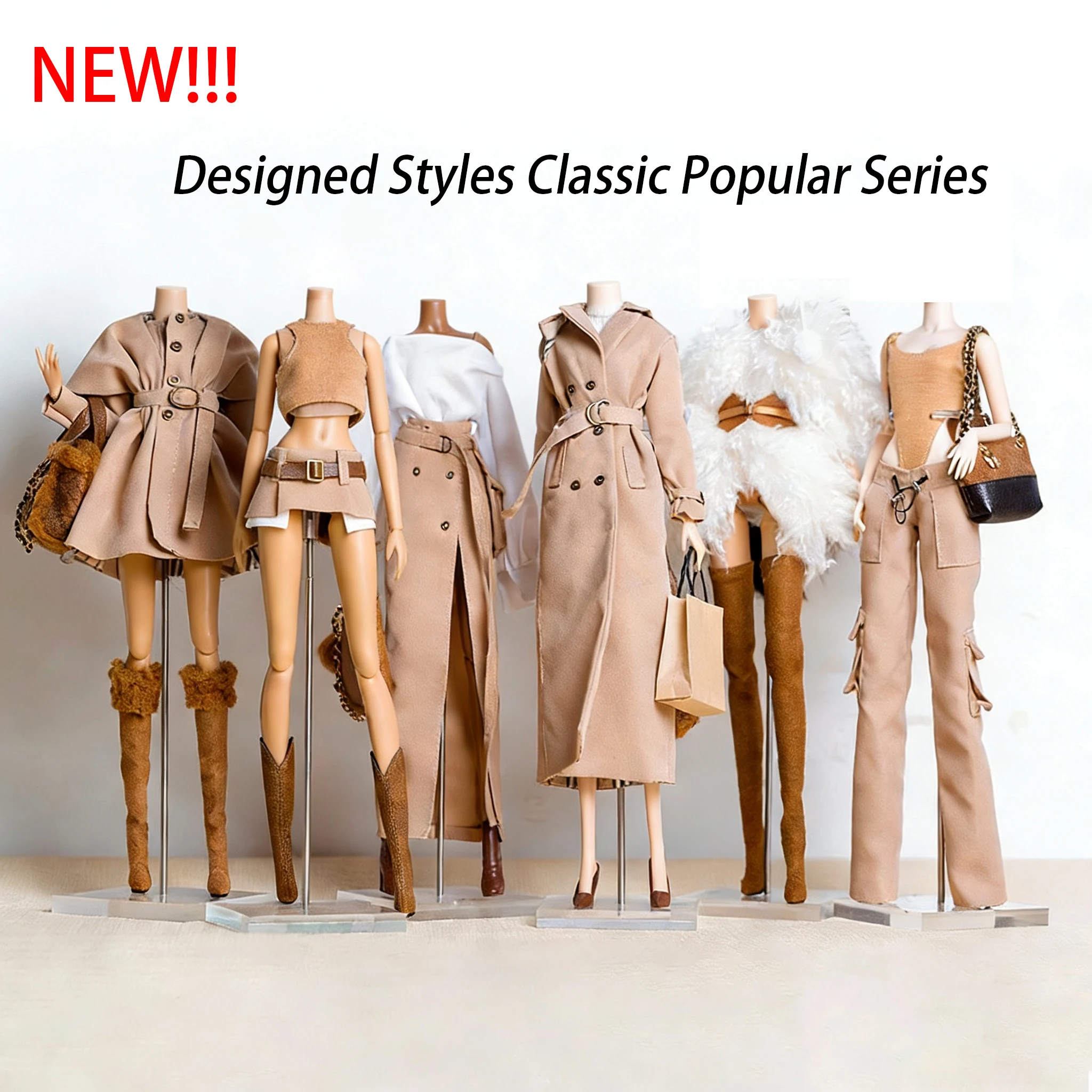 Conjunto de Ropa de Trabajo de Moda, Chaqueta Estilo Gabardina Clásica y Popular, Diseños de Moda para Muñecas Supermodelo Babi de 1/6, Accesorios