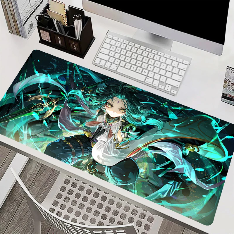 

Genshin Impact Xiao Game Cabinet Mouse Pad Laptop Gaming Accessories Anime Anti Slip Mousepad Office PC Kawaii Desk Mat Carpet