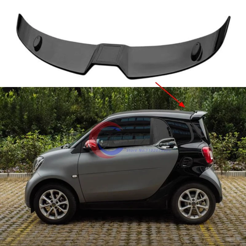 Für Mercedes-Benz Smart Fortwo Fourfour 453 Spoiler ABS Kunststoff Primer Farbe Hinten Trunk Boot Flügel Spoiler