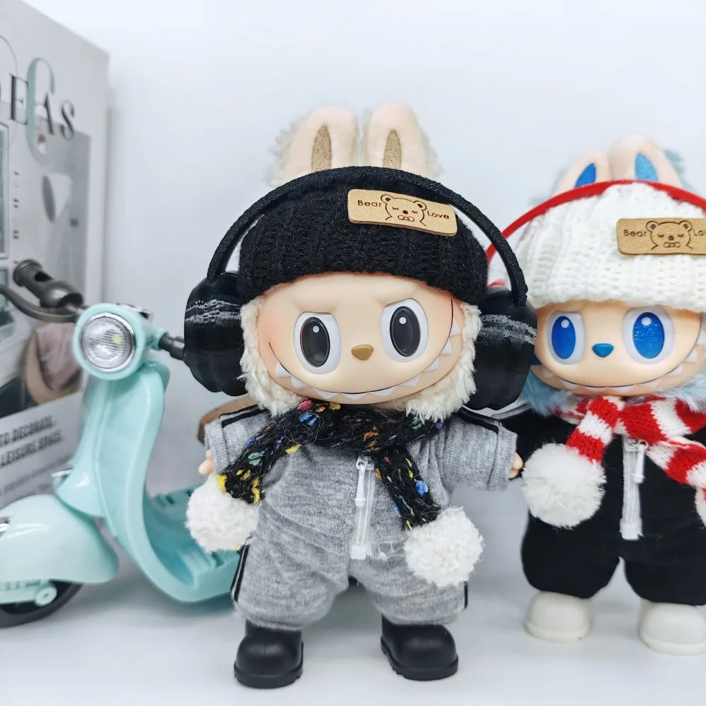 لمجموعة ملابس Labubu مقاس 17 سم، مجموعة ملابس صغيرة لطيفة مصنوعة يدويًا من labubu، هدية ماركة مصممة على الموضة المتقدمة #1