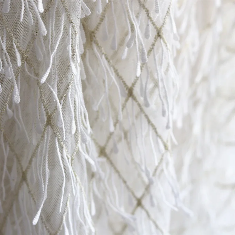 Designer Pleated Crinkle Texture Fabric Elegant Soft FlowyDress Evening Gown  Fashion Photography Backdrop DIY Craft Material