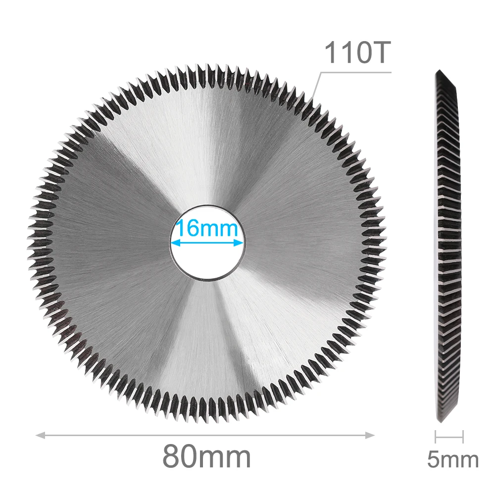 XCAN-cuchilla para máquina de corte de llaves 110T, piezas de repuesto para herramientas de cerrajero, hoja de sierra Circular, 80x5x16mm, 1 ud.