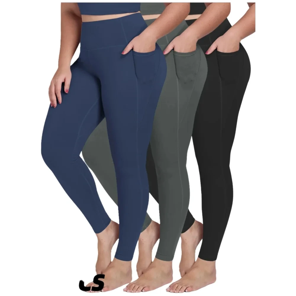 Women's Sports Leggings With Pockets For Women High Waisted Stretch Soft Workout Yoga Running Push Up Gym Fitness Tight Pants