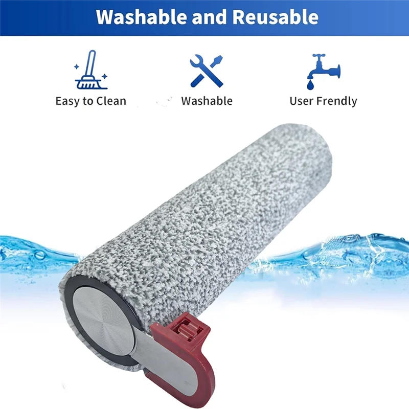 Remplacement de brosse à rouleau pour Midea X11/X11pro/GX7, pièces de rechange pour épurateur de sol, assemblage de brosse à rouleau à peluches segmentées83x