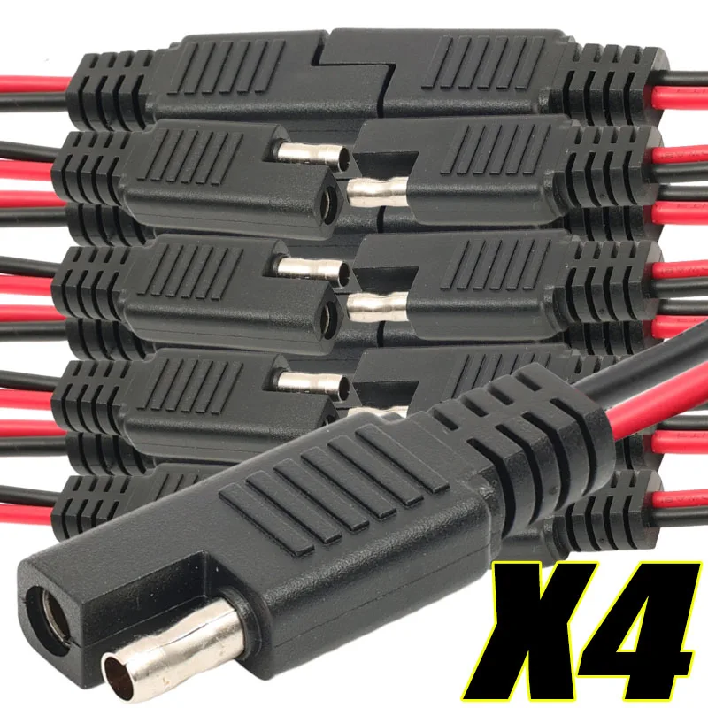 Cabo carregador de bateria para motocicleta, plugue de 2 pinos, chicote sae, desconexão rápida para painel solar, carro automotivo, rv, barco, extensão de energia