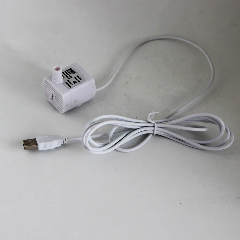 Dc 5V-6V 유량 500L/H 3W USB 마이크로 잠수정 펌프 풀 분수 Rockery Pet 수족관 물 디스펜서 필터 펌프, 수족관 물 분배기