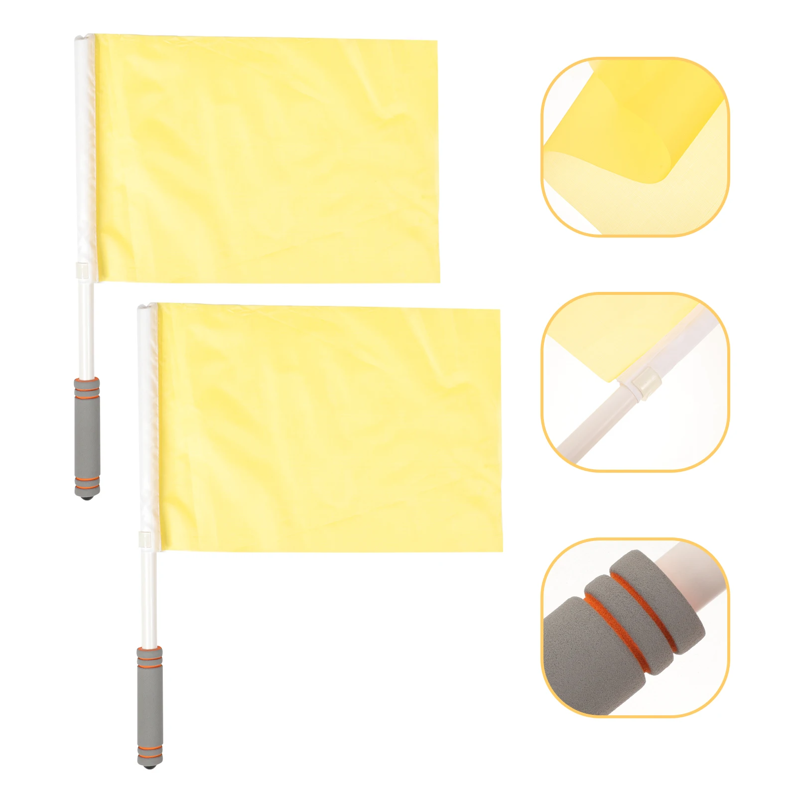2pcs Referee Flags Signal Flag Lightweight Sports Equipment for Soccer Football Racing Game Competition Waving Flags Handheld