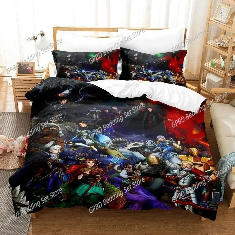 

2024 Legend of vox machina game Bedding Set Bedroom Soft Modern Bedspreads Comefortable Duvet Cover Quilt Cover And Pillowcase