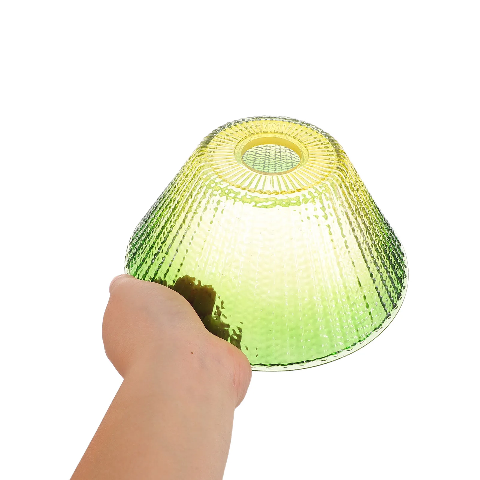 Decorative Gradient Glass Lamp Shade Replacement 35Mm Diameter for E27 Pendant Desk Floor Torchiere Lamps Retro Pleated Soft