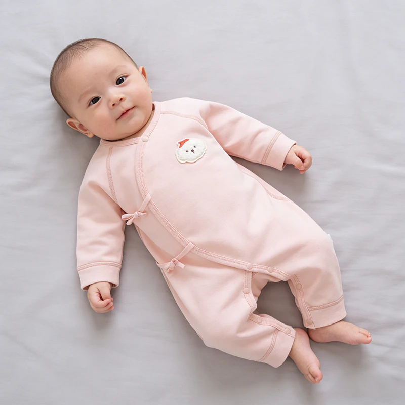 Ropa para Bebés Recién Nacidos, Clase A, Algodón Puro, 0-6 Meses, Ropa de una Pieza, Ropa de Estilo Monje para Primavera y Otoño, Mameluco, Ropa de Dormir