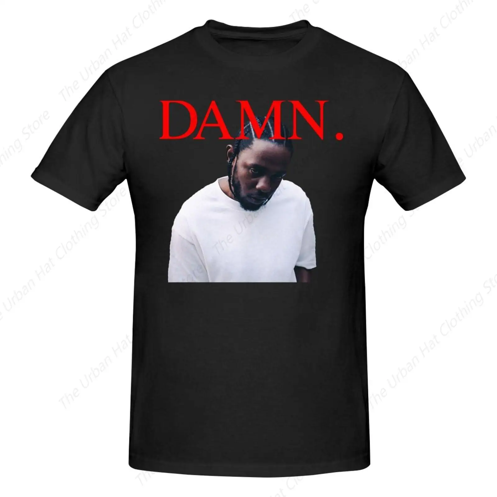 Men's T-Shirt Kendrick Lamar Funny Crewneck Cotton Short sleeve for Man's Tee Shirt Black Tshirt Shirt Tops for Male Clothing