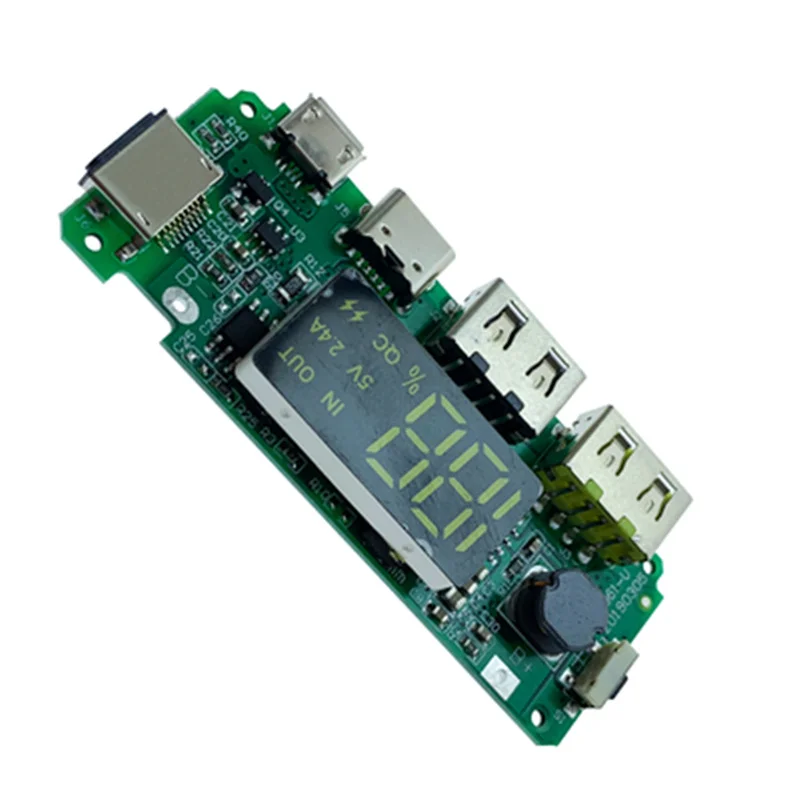 LED Dual USB 5V 2.4A Micro/Type-C USB Mobile Power Bank 18650 Charging Module Lithium Battery Charger Board Circuit Protection