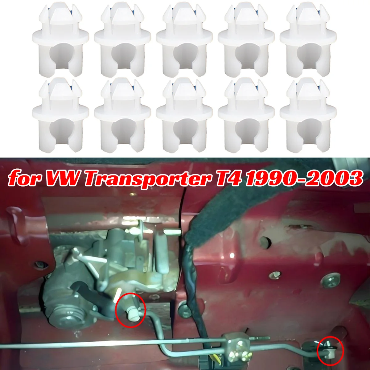 

20pc Door Lock Rod Conector Linkage Clips Front Rear Interior Latch Catch Repair Clip Clamp Auto Fastener For VW T4 171837199
