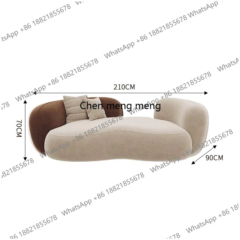 Q181 Nordic Cream Style Sofa Modern Design Clothing Store Beauty Salon Rest Area Reception Meeting Sofa Homestay Office Furnitur