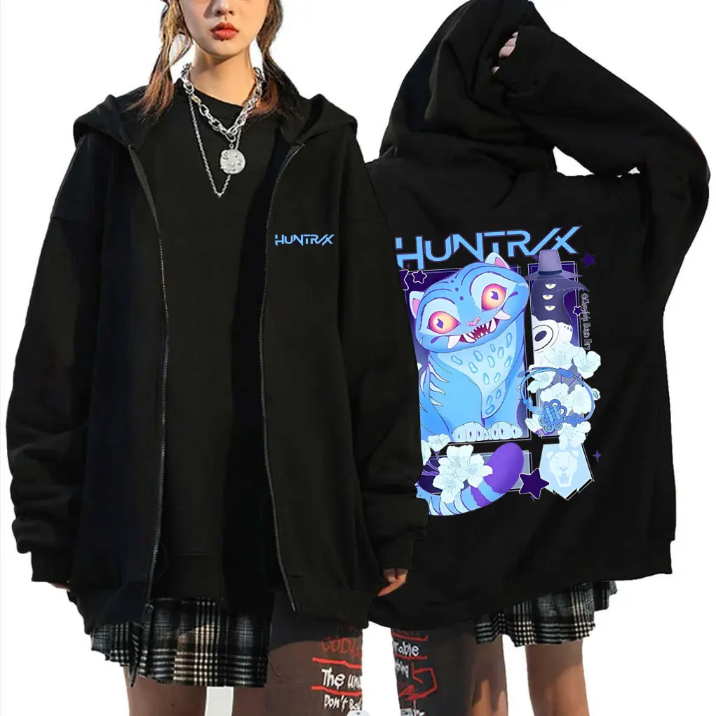

Kpop Demon Hunters Derpy Tiger Zipper Hoodie Men Women Fashion Cartoon Trend Zip Up Jacket Male Loose Oversized Pullover Hoodies