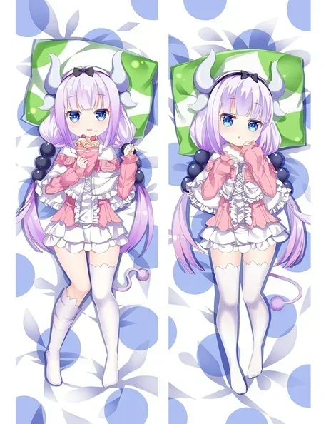 Anime Kobayashi-san Chi No Maid Dragon Dakimakura Pillow Case Miss Kobayashi\'s Dragon Maid Kanna Kamui Full Body Pillowcase