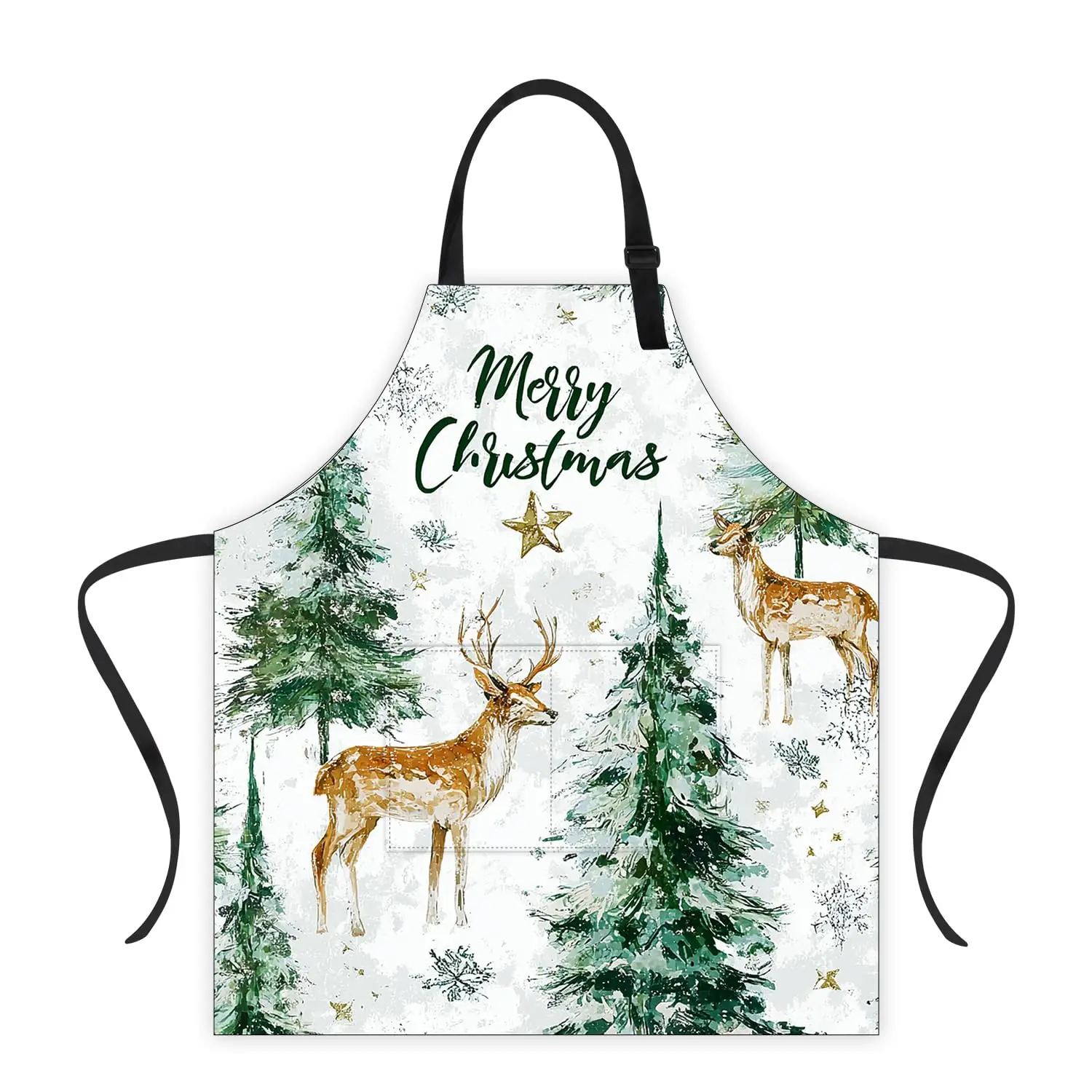 

Apron for Christmas Cooking Baking Grilling Gardening With Pockets Oil Water Resistant Apron