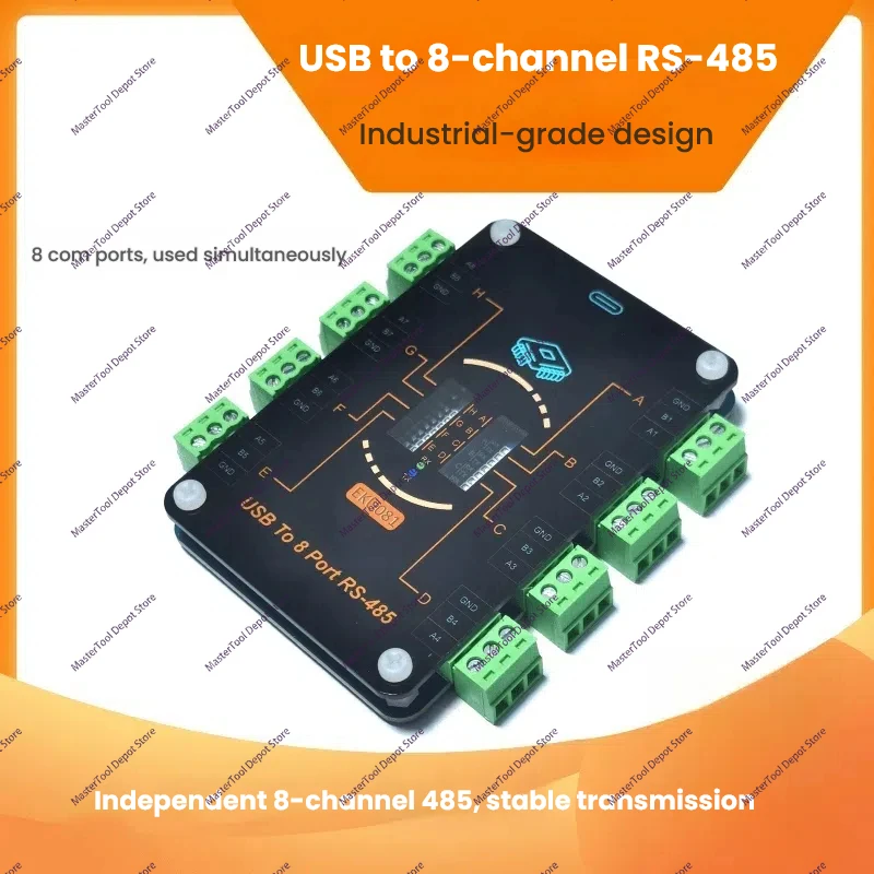 

USB в 8 каналов RS485/TTL/TypeC в многоканальный преобразователь последовательных портов 485/модуль расширения CH348 EKU081