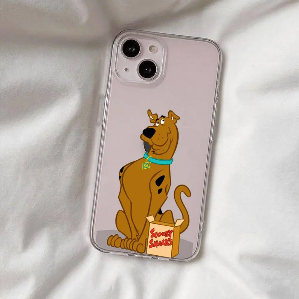حافظة هاتف D-Doo Cute D-Dog S-Scoobies شفافة لهاتف آيفون 16 15 11 13pro Max 14Plus X Xr Xs Max 12mini - غطاء شفاف #5