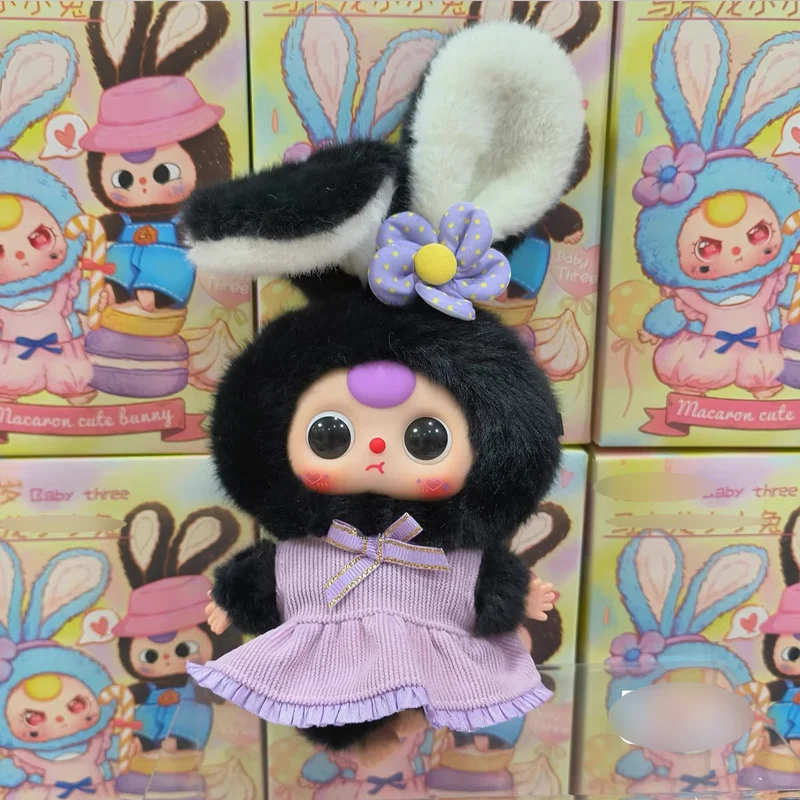 Série coelho paraíso, figuras de caixa cega de boneca de pelúcia, boneca de pelúcia com design aleatório, figuras de ação, brinquedos colecionáveis (2 estilos aleatórios)