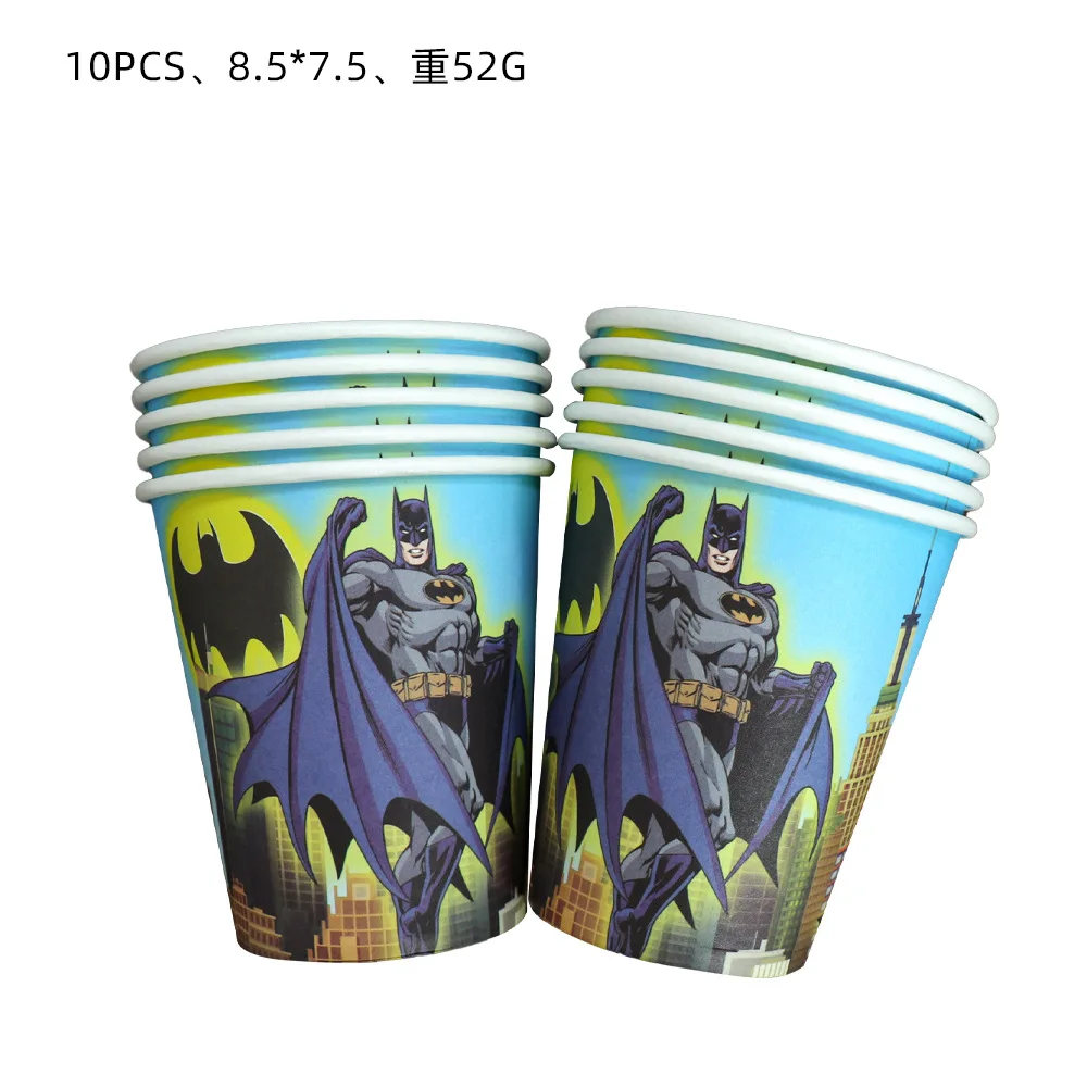 10pcs/lot Superhero Party Decoration Cups Girls Boys Favor Children Birthday Party Cup Baby Shower Supplies