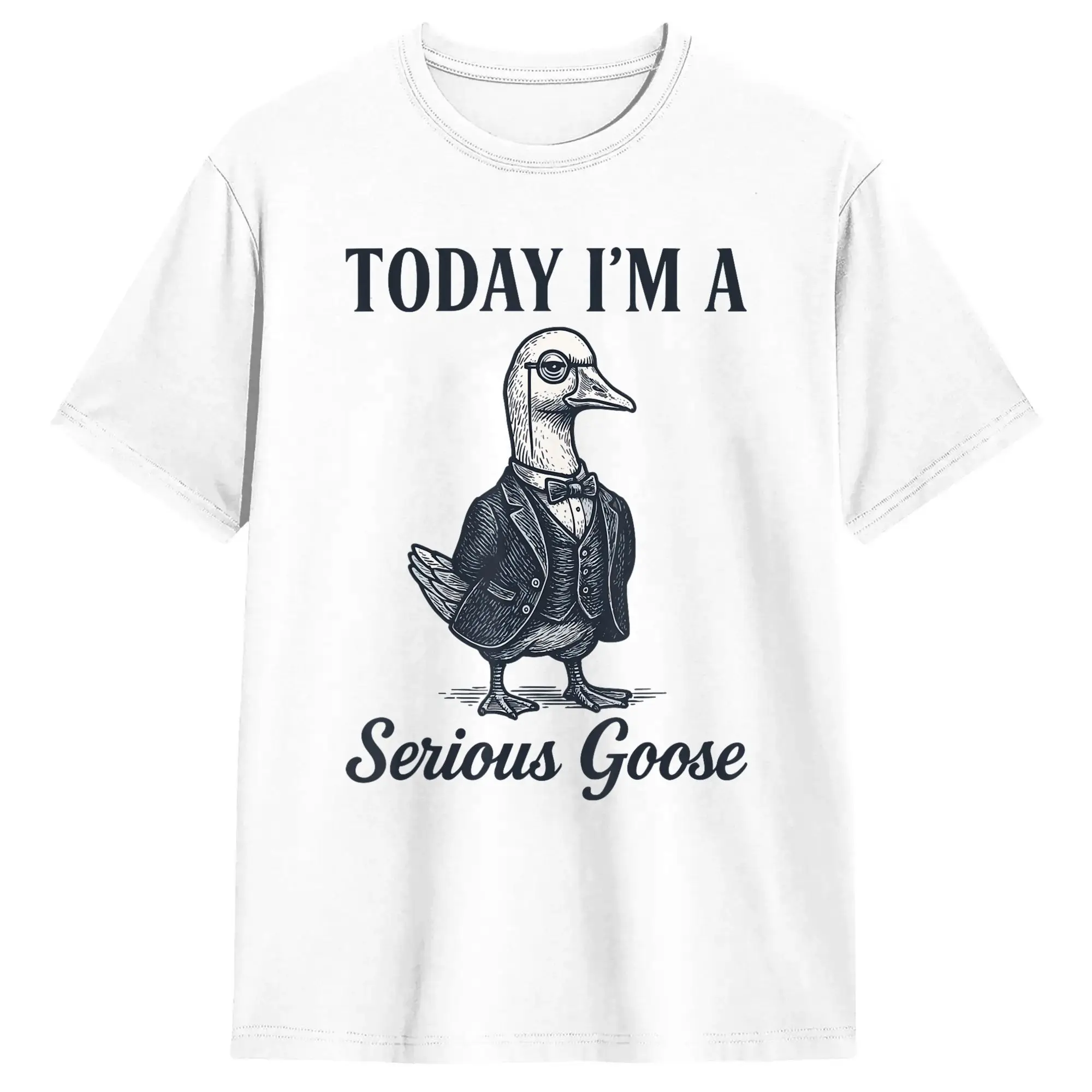 Today I’m A Serious Goose T Shirt Summer  Vintage T Shirts Cotton Trendy Cool Tshirt For Men Casual Clothing