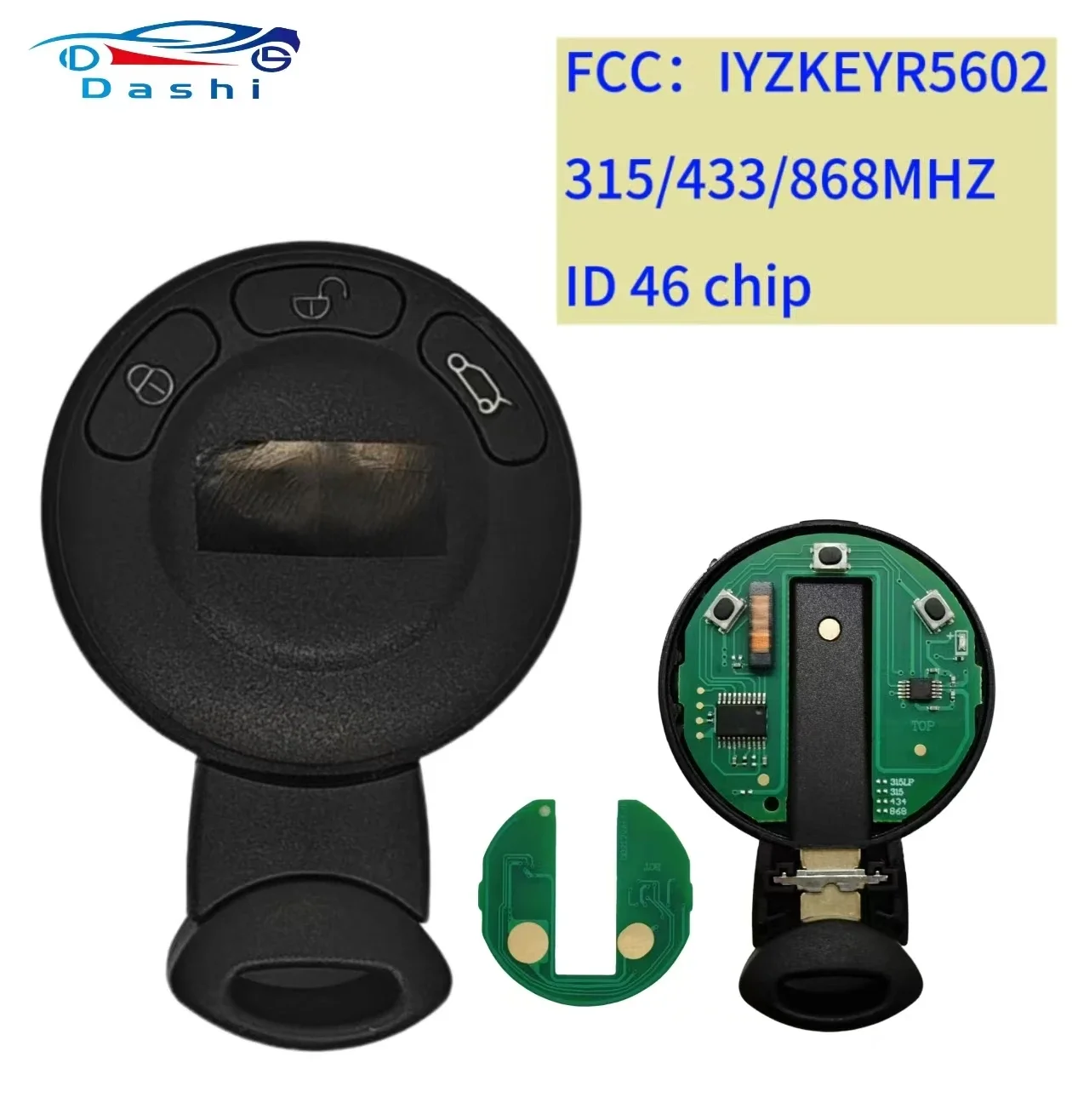 

46CHIP Remote Control 315/315LP/433/868 FCC Compatible Universal Remote Control for Home Appliances