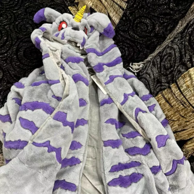 Nuevo Japón Digimon Adventure Gabumon Plushie gorra sombrero pellizco sombrero de felpa mantener caliente sombrero orejas hasta la cabeza Gabumon chaqueta con capucha ornamento