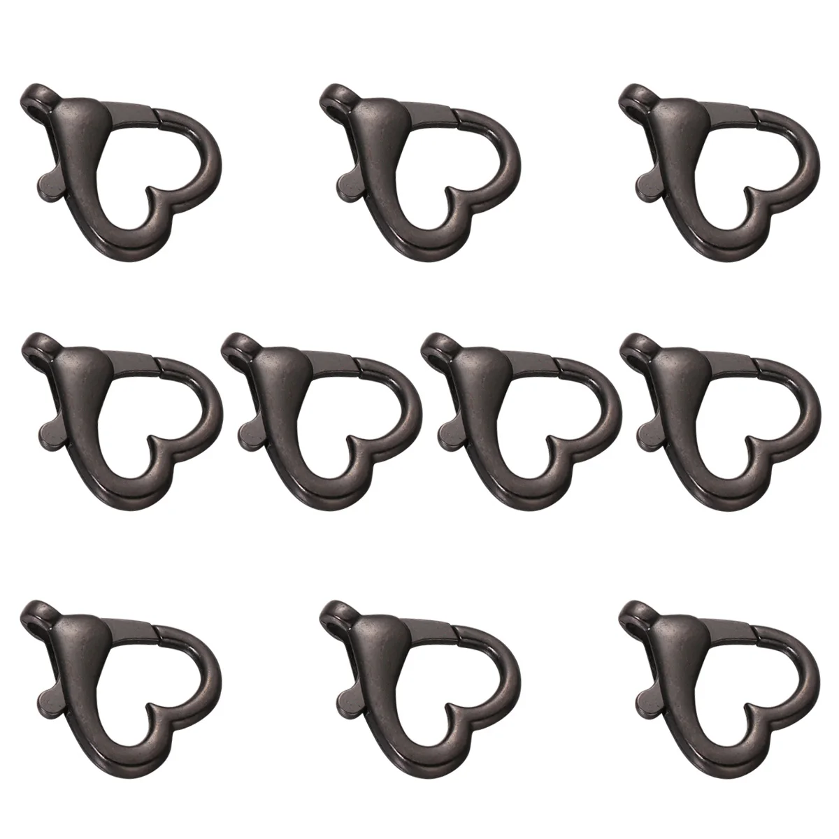 

10Pcs Lobster Clasp Loving Heart Zinc Alloy Buckles DIY Bags Suitcases Key Chain Parts Funny Lightweight Accessories