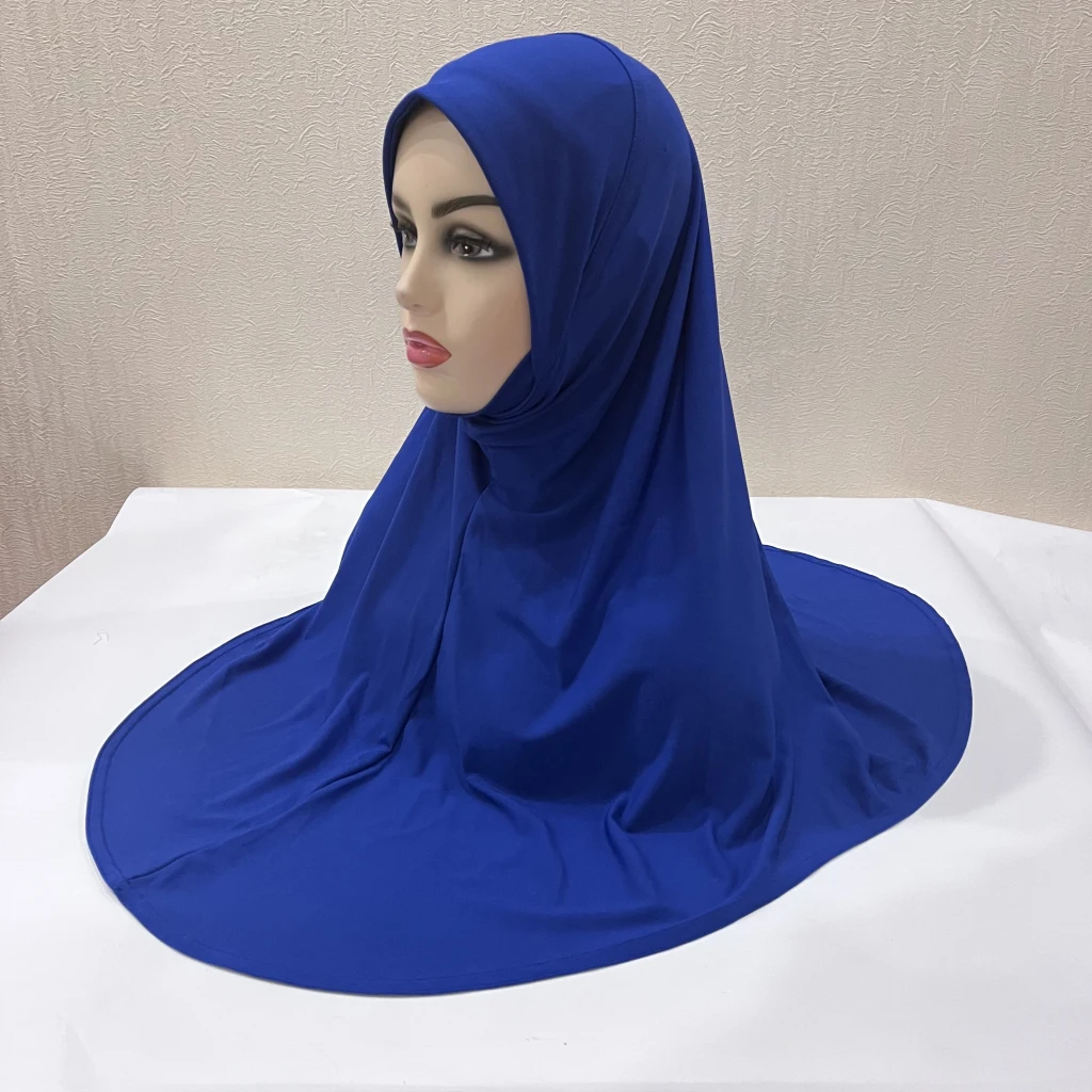 H124 Erwachsene, hochwertiger, großer muslimischer Hijab-Schal mit Kinnteil, islamisches Kopftuch, Hüte, Armia, zum Anziehen, Kopfbedeckung, Turban-Kappen – Detail 36