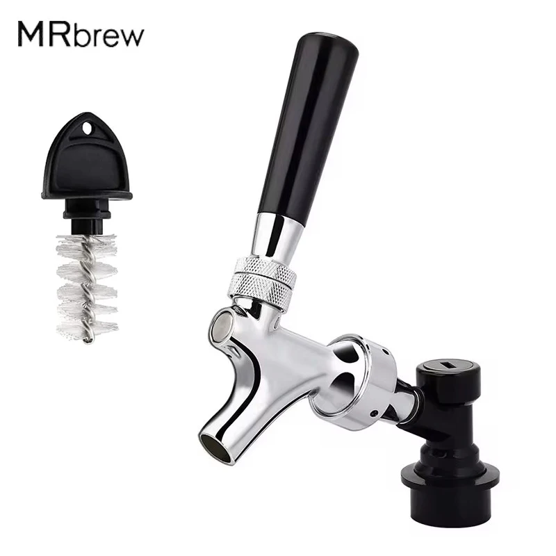 Craft Beer Tap Beer Faucet Polished Brass Beer Dispenser Stainless Steel Core Keg Tap For Kegs Kegerator Draft Beer Tower