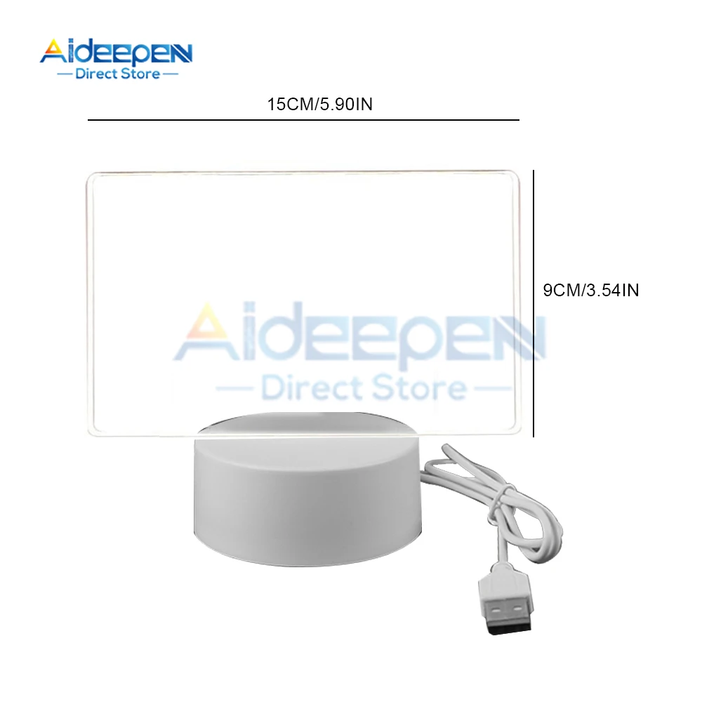 Tablero de notas LED creativo, luz nocturna, tablero de mensajes regrabable USB, luz suave cálida para niños, decoración de novia, lámpara nocturna