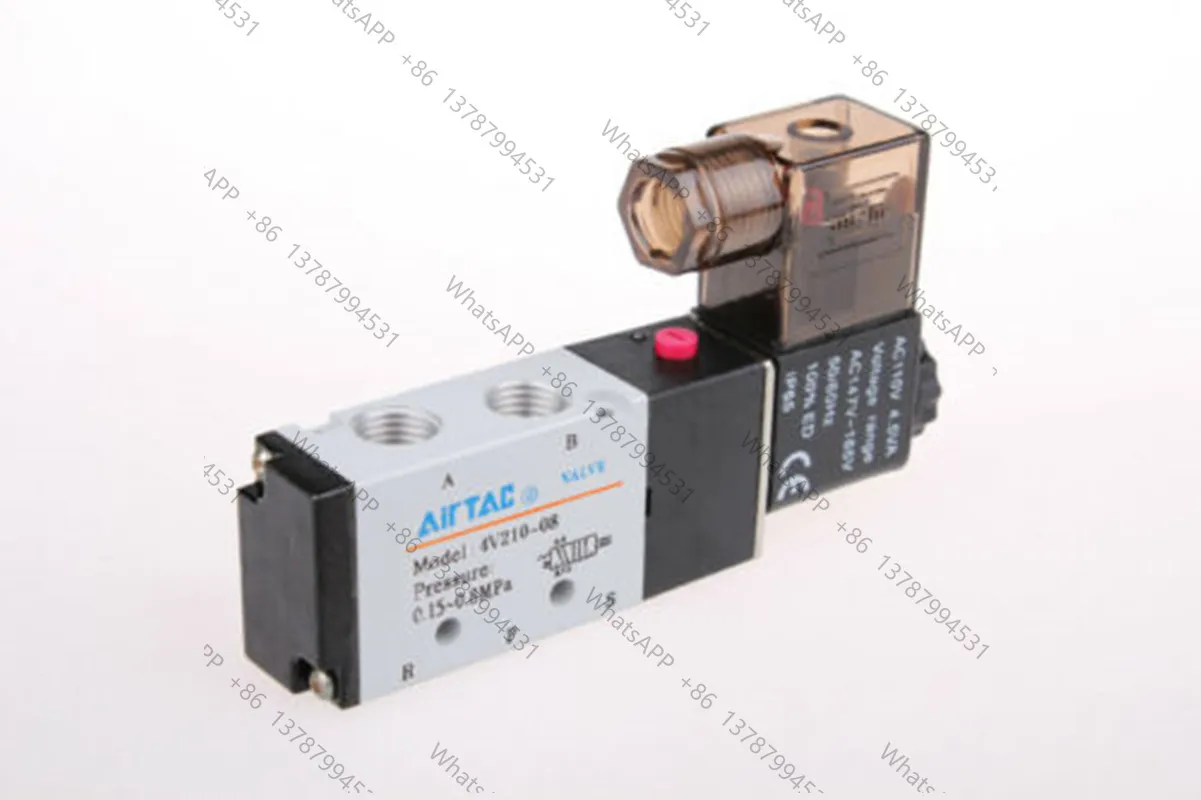 4V210-06 4V210-08 AC 220V 110V DC 24V 12V Solenoid Air Valve 5port 2position 1/8\