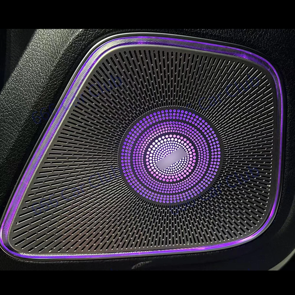 64 Colours LED Speaker Cover For Mercedes Benz W177 W118 W247 GLB GLA CLA A B Class Car Door Audio Decorative Lamp Ambient Light