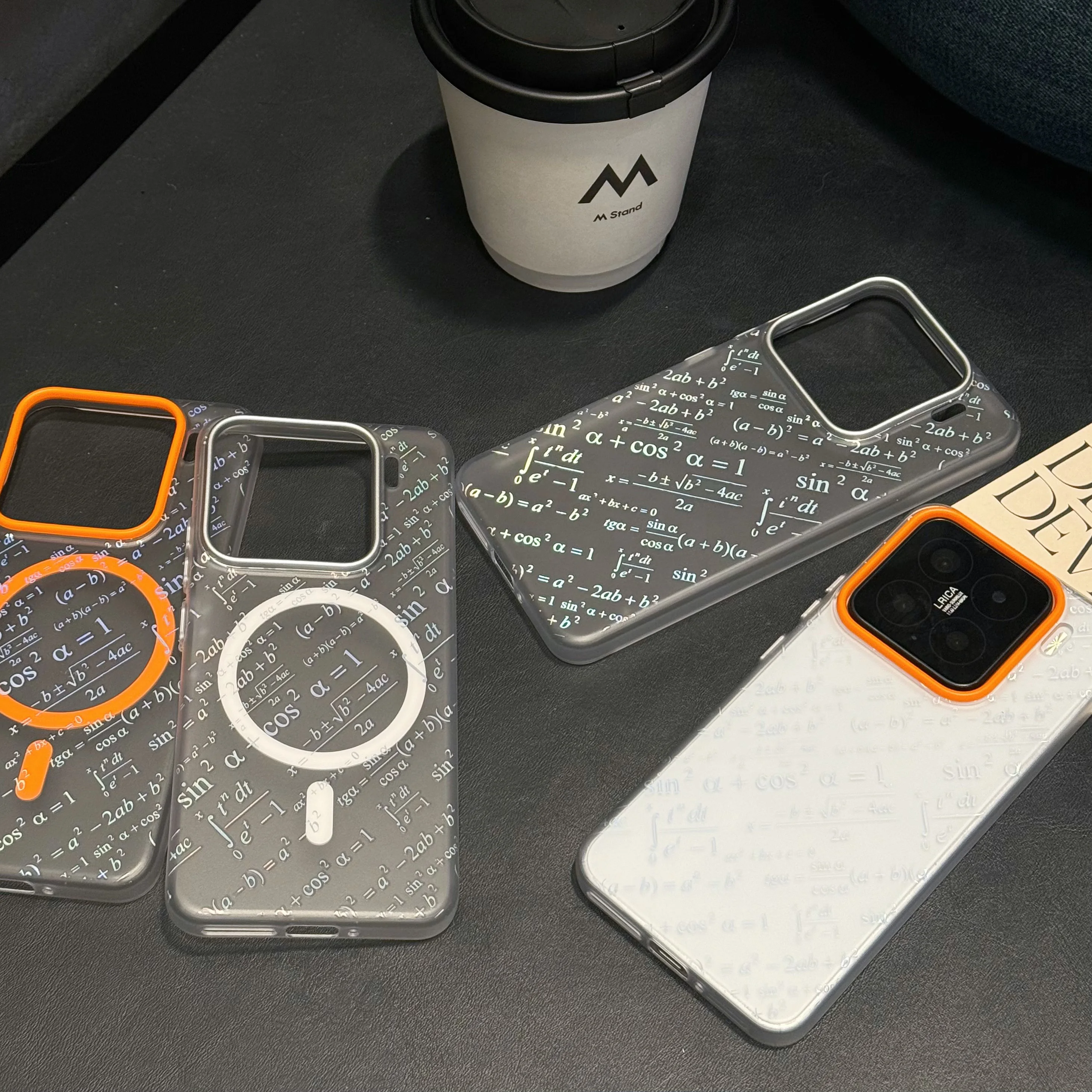 

Personalized Semi-Transparent Magnetic Case For Xiaomi 17 Pro Max 14 15 Pro Creative Cover With Function Formula Stamping